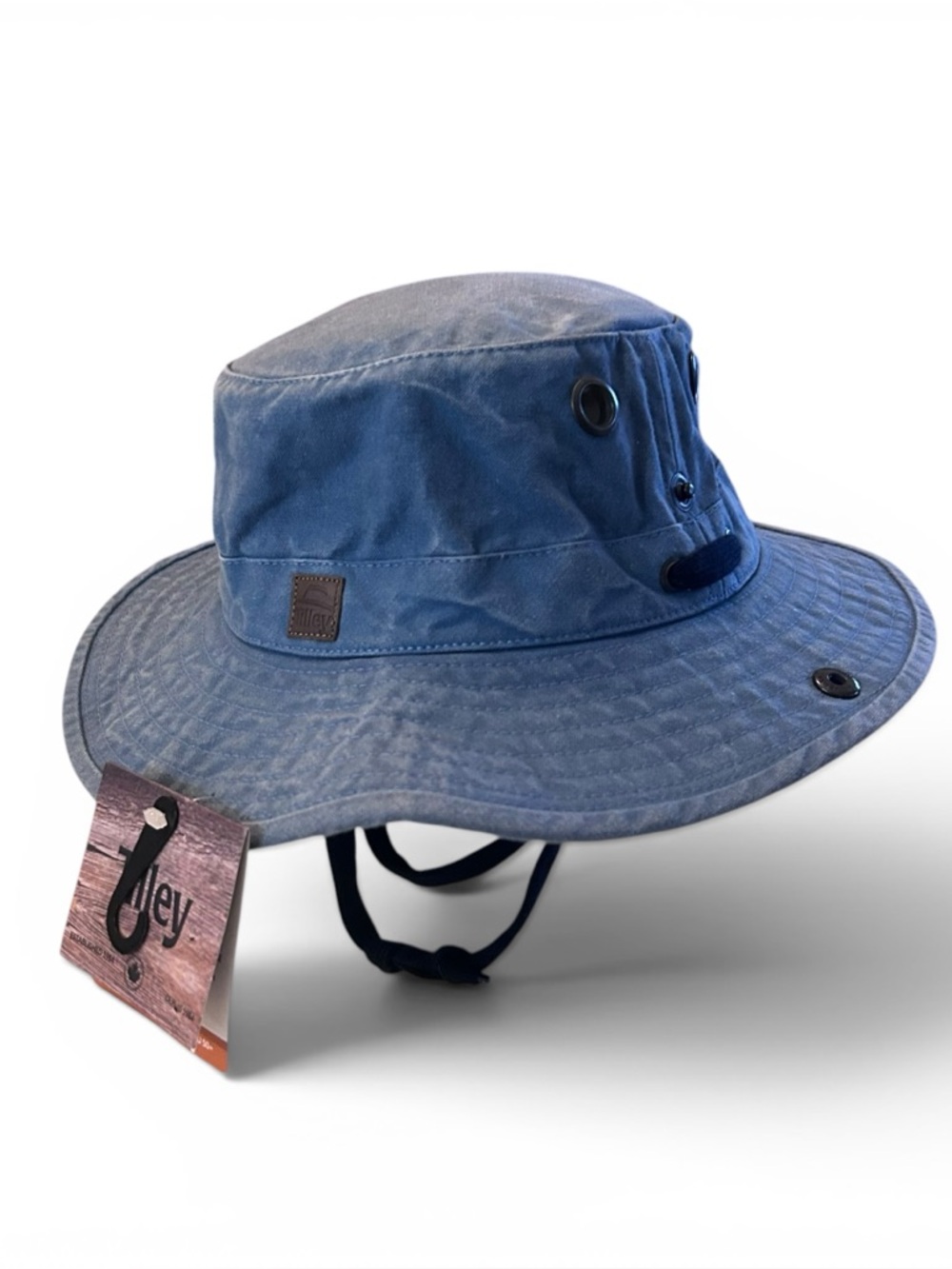Tilley T3 Wanderer Denim Blue Hat with Chin Strap 4 Sizes to Choose From - Picture 3 of 7